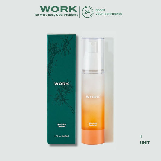 WORK Deodorant Spray (1 bottle): Aluminum-free, alcohol-free, controls body odor, sweat odor, and underarm odor. Leaves no stains.