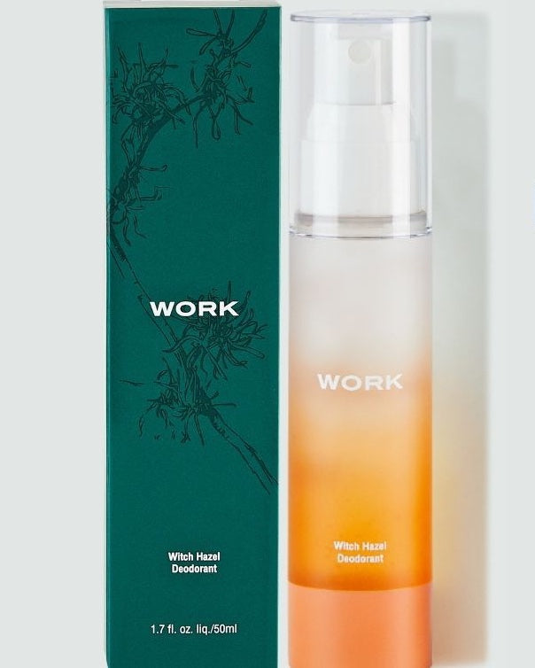 WORK Witch Hazel Deodorant Spray bottle and box