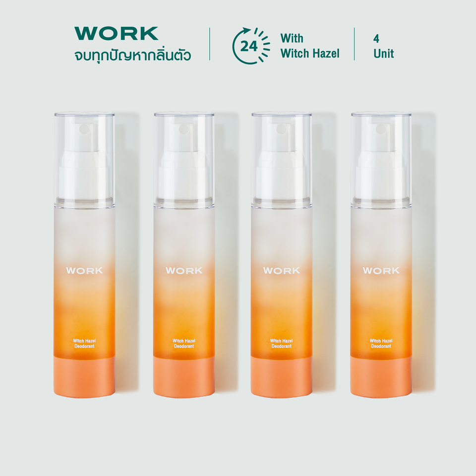สเปรย์ระงับกลิ่นกาย WORK Witch Hazel เซ็ต 4 ขวด